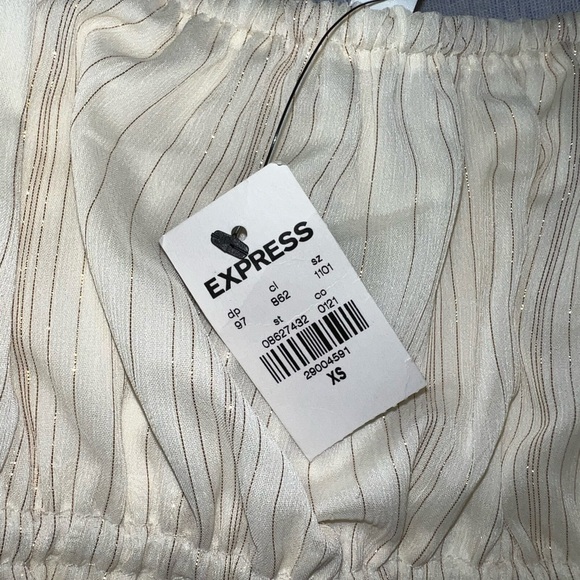 Express Cream Ruffle Sleeve Blouse - Picture 3 of 4